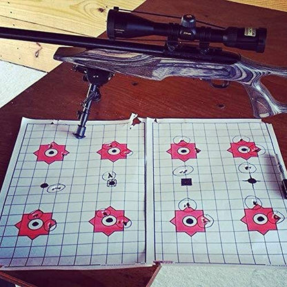 EZ2C Targets #7: Four Bullseye Plus Sight in 11”x17” Made in USA
