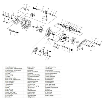 600CTS Round Baitcaster Reel