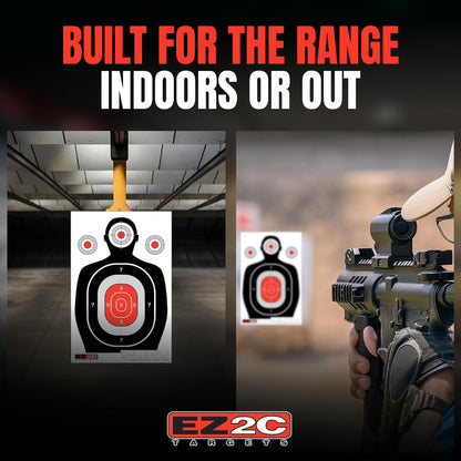 25 EZ2C 12"x18" Silhouette Shooting Target USA MADE Paper Range Targets (Peel-Off Pad of 25)