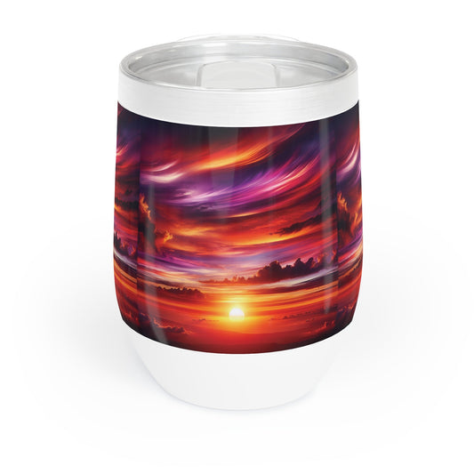 Chill Sunset Wine Tumbler Printify