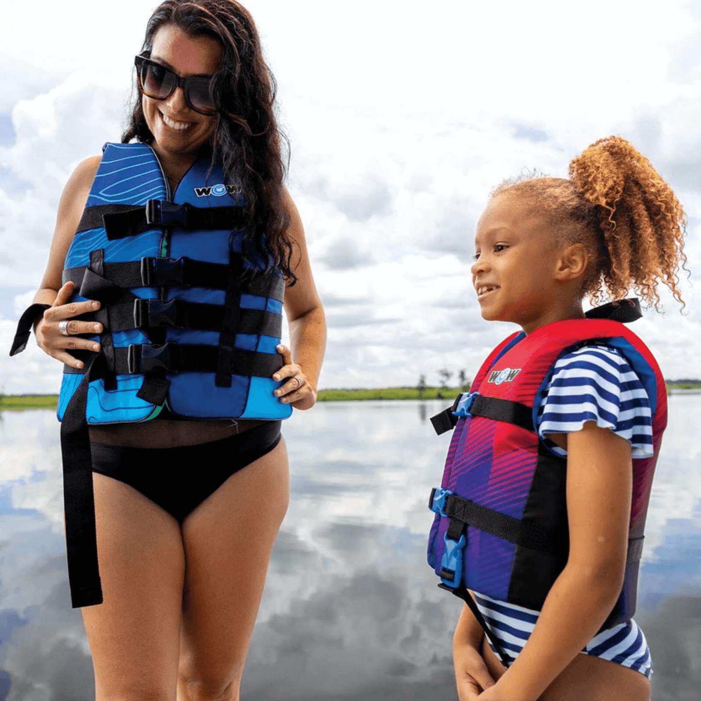 WOW Watersports Vis-Wave Adult Life Vest Blue