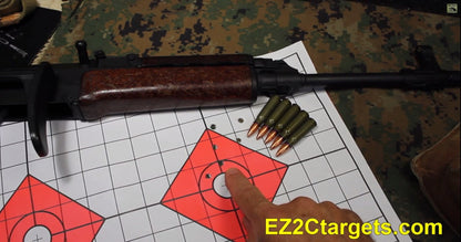 EZ2C Targets #13: Shooting Range Paper Target w 1" Grids 11"x17” USA MADE