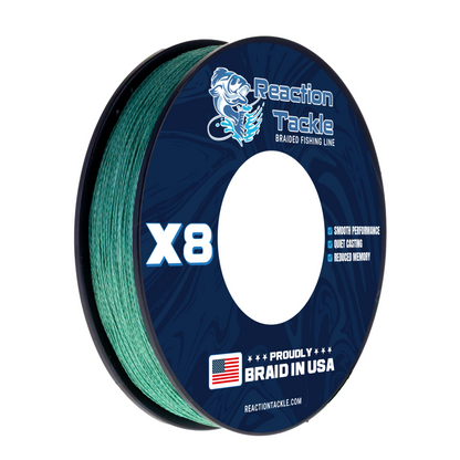 Reaction Tackle BRAIDED IN THE USA Fishing Line- 8X- NEW Reaction Tackle