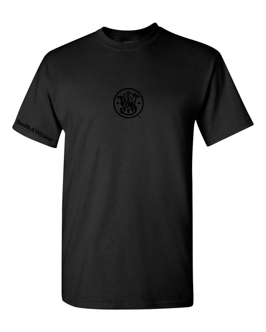 Smith & Wesson® Middle Chest Meatball Logo Tee in Black