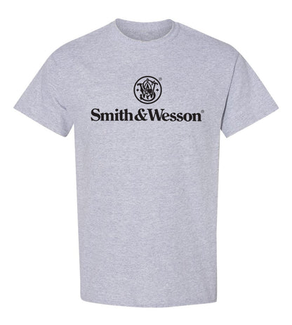 Smith & Wesson® Logo Men's Premium Short Sleeve Tee – Heather Grey