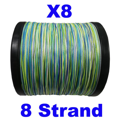 Reaction Tackle X8 Braided Fishing Line- Aqua Camo 8 Strand Reaction Tackle