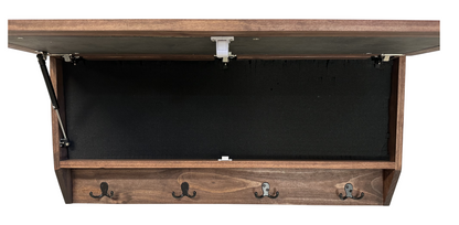 Birds in a Tree Large Gun Concealment Coat Rack - Handcrafted Wooden Gun Cabinets - Gun Shelf Hidden Storage for Rifles, Shotguns, & Handguns - Quick Access Hidden Wall Safe