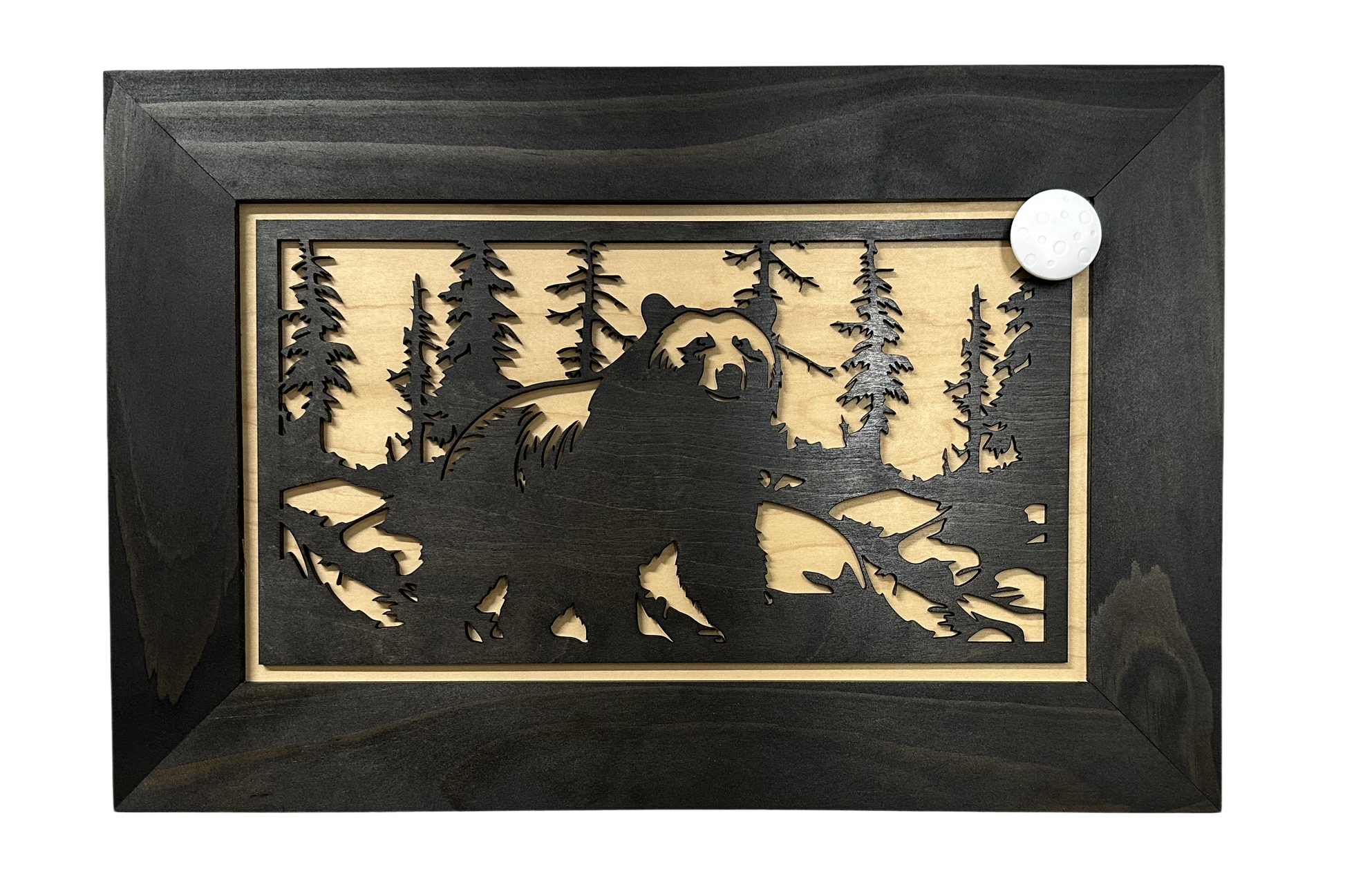 Hidden Black Bear Wall-Mounted Gun Cabinet – Safe Hidden Storage for Firearms Bellewood Designs