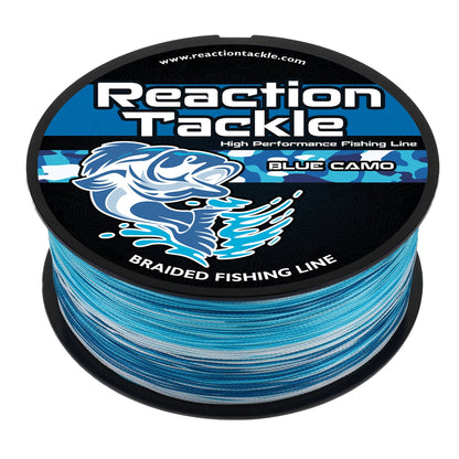 Reaction Tackle Braided Fishing Line - Blue Camo Reaction Tackle