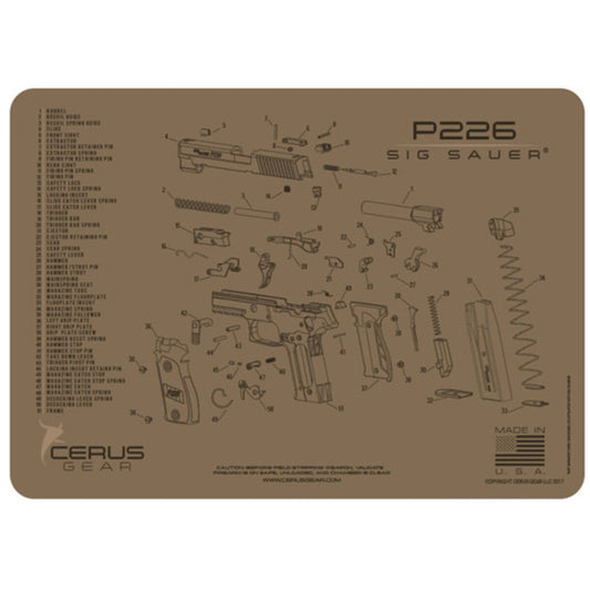 Sig Sauer P226 Schematic – Coyote | Cerus Gear