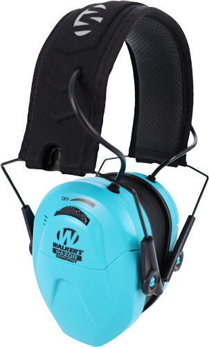 Walker's Razor Electronic Ear Muffs - Compact Youth/Women's Teal 23dB