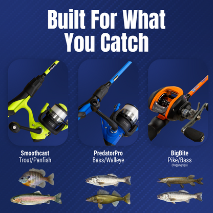 Reaction Tackle Fishing Rod and Spinning Reel Combo -SmoothCast - NEW Reaction Tackle