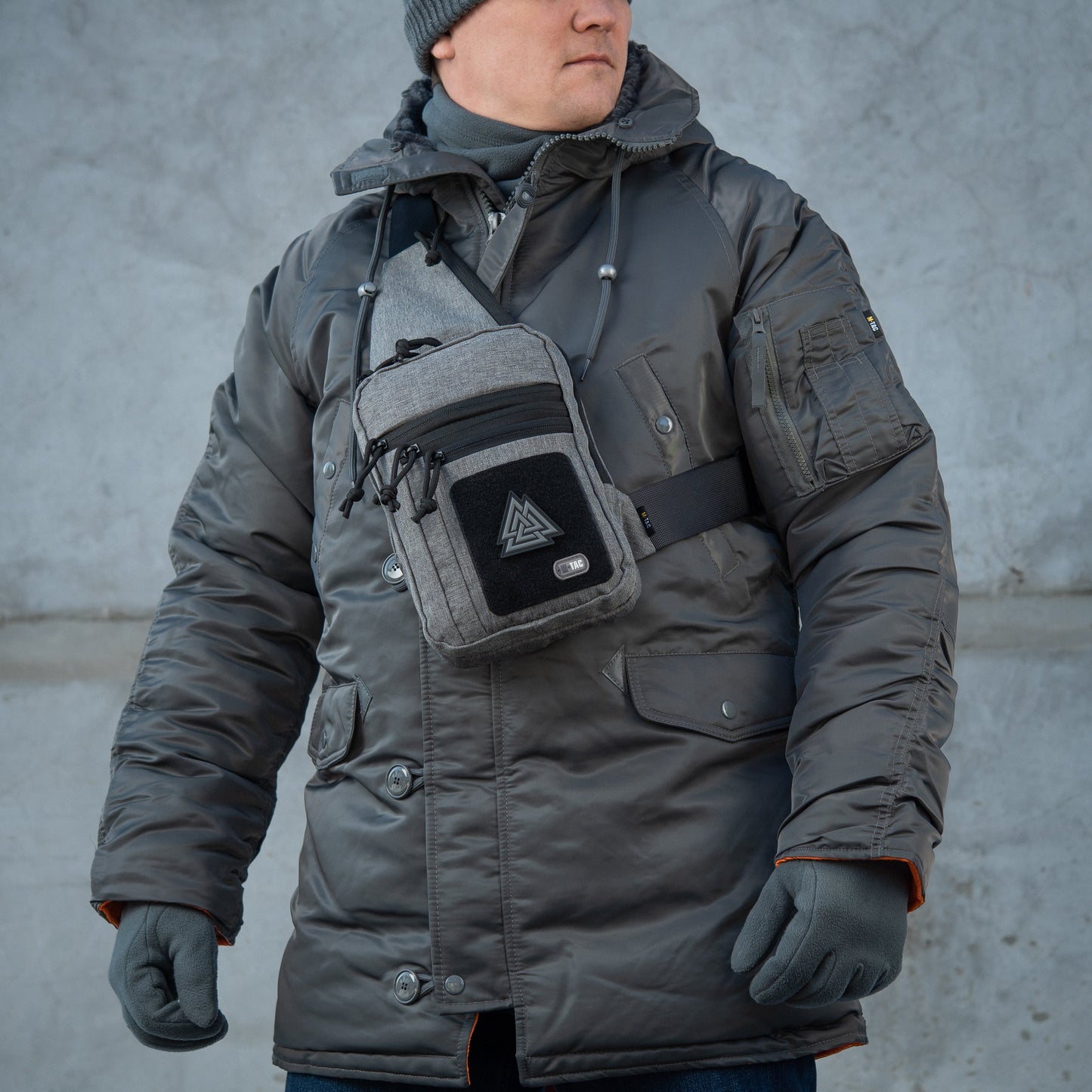 M-Tac LEFT-HANDED Tactical Sling Bag for Men with Holster