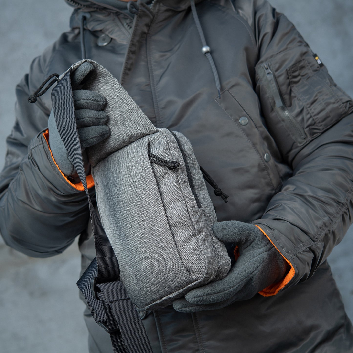 M-Tac LEFT-HANDED Tactical Sling Bag for Men with Holster