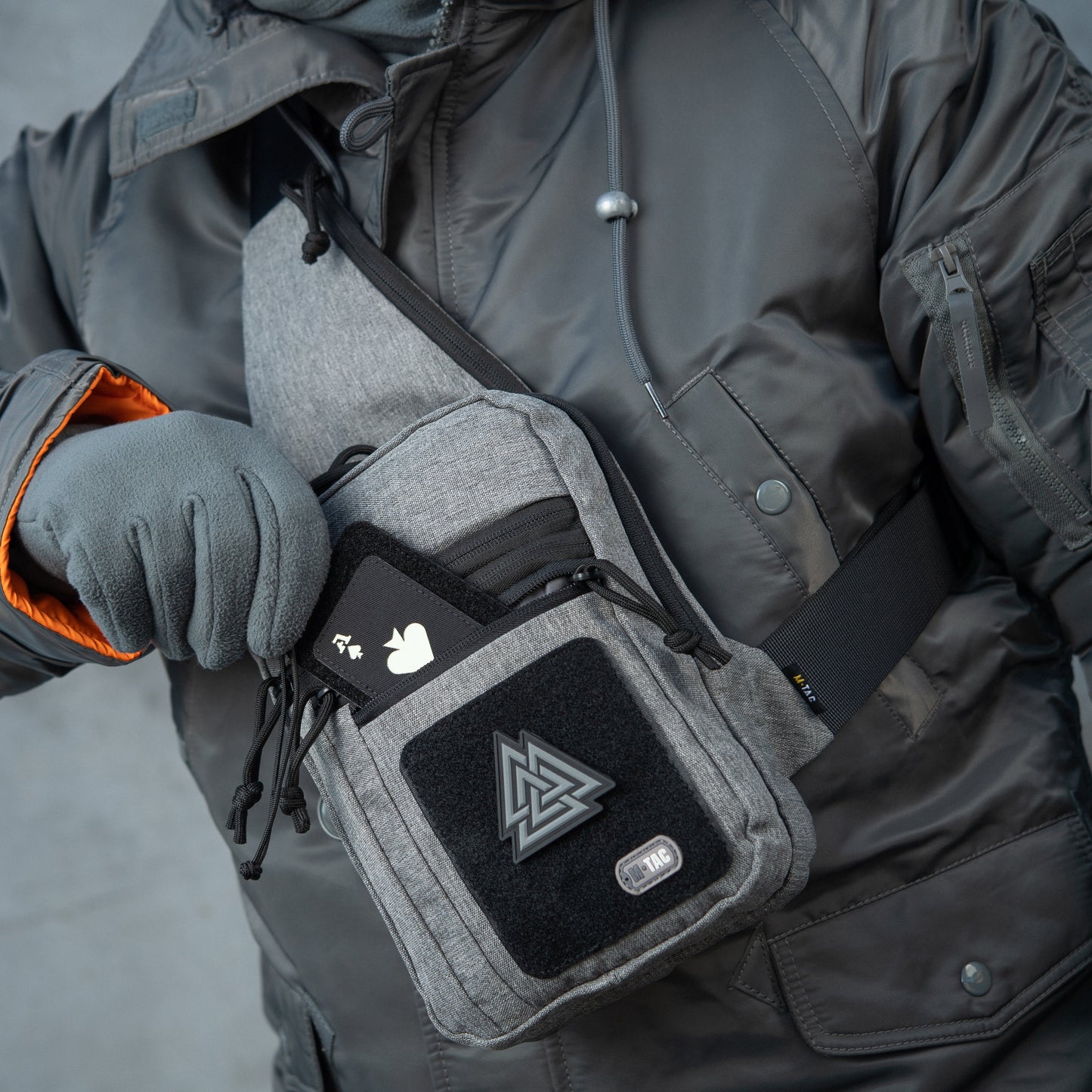 M-Tac LEFT-HANDED Tactical Sling Bag for Men with Holster