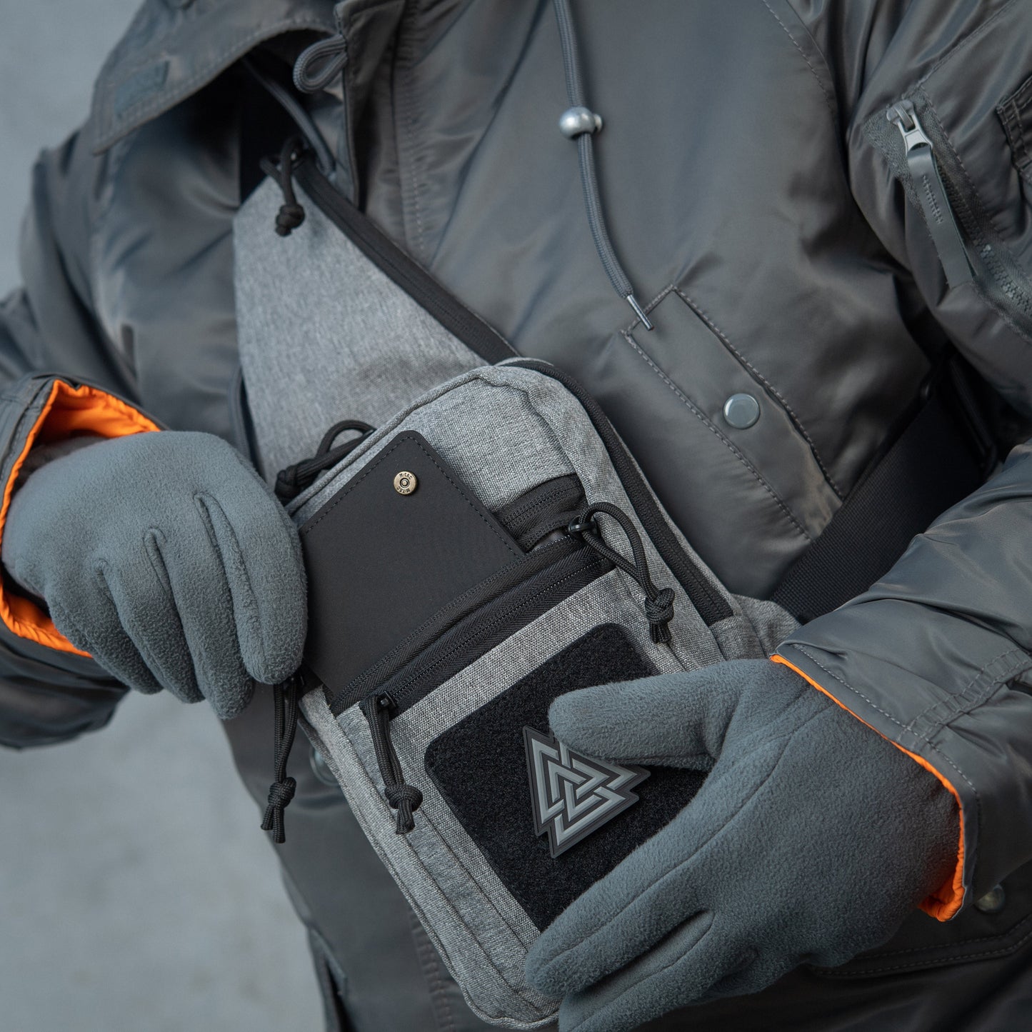 M-Tac LEFT-HANDED Tactical Sling Bag for Men with Holster