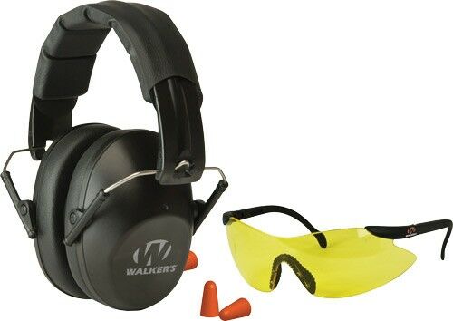 Walker's Passive Shooting Ear Muffs Kit - 31dB with Safety Glasses & Ear Plugs