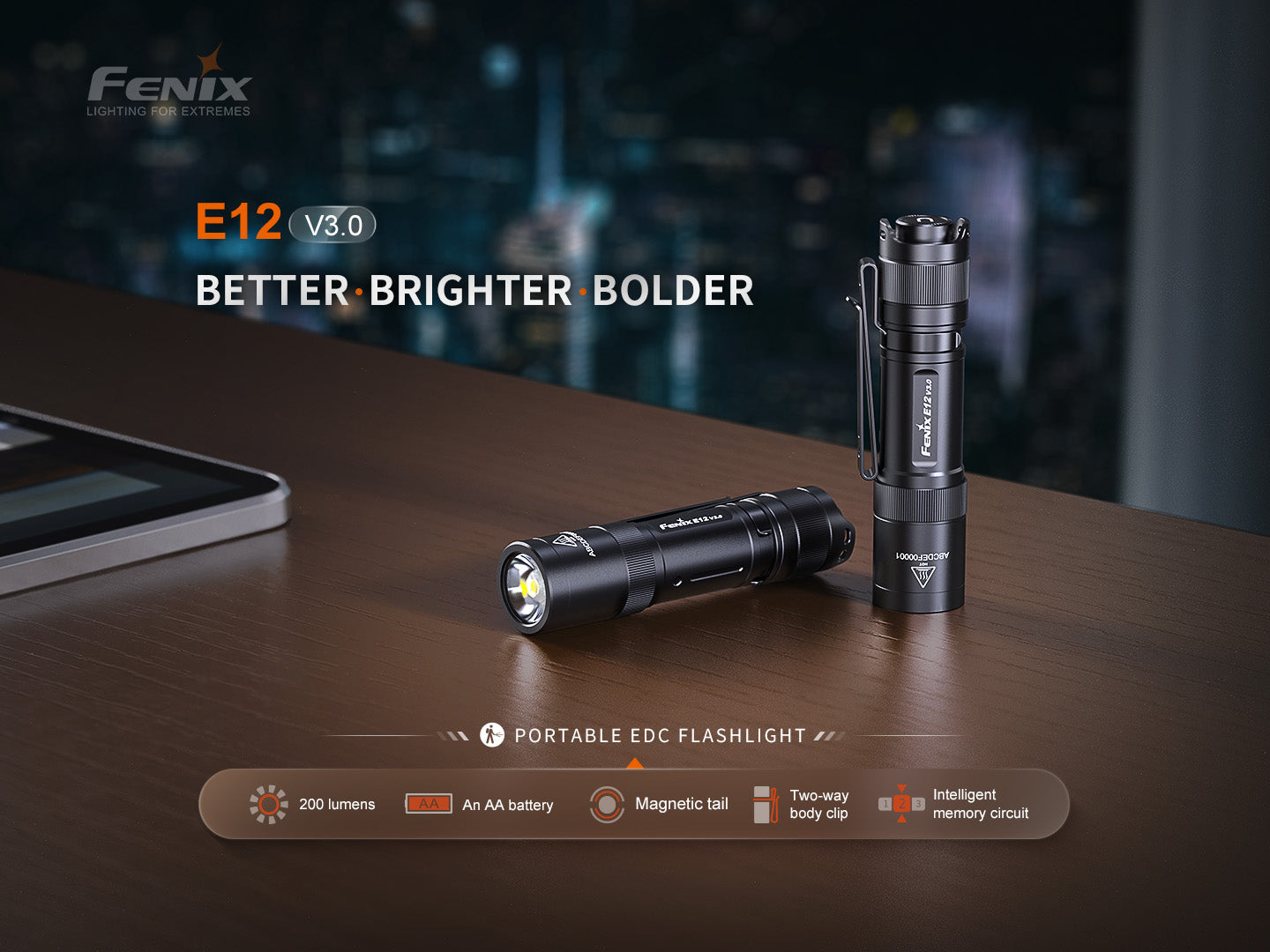 Fenix E12 V3 Pocket EDC AA Flashlight