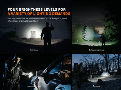 Fenix PD32R Rechargeable Silent Switch LED Flashlight Fenix Store