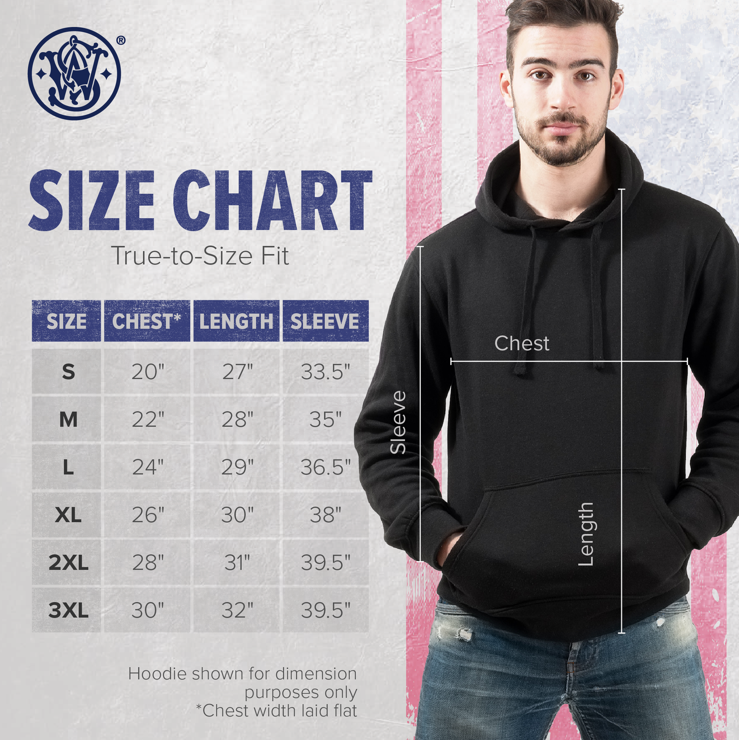 M&P® by Smith & Wesson® Long Sleeve Logo Tee Shirt in Navy