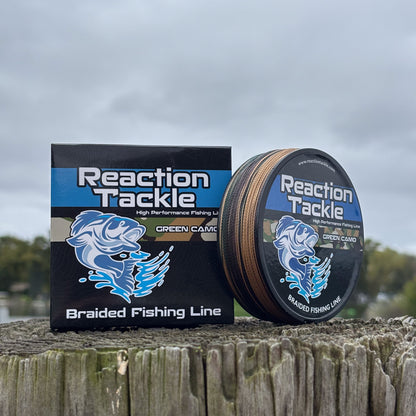 Reaction Tackle Braided Fishing Line - Green Camo Reaction Tackle