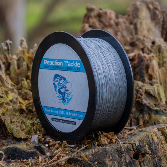 Reaction Tackle Braided Fishing Line - Gray Reaction Tackle