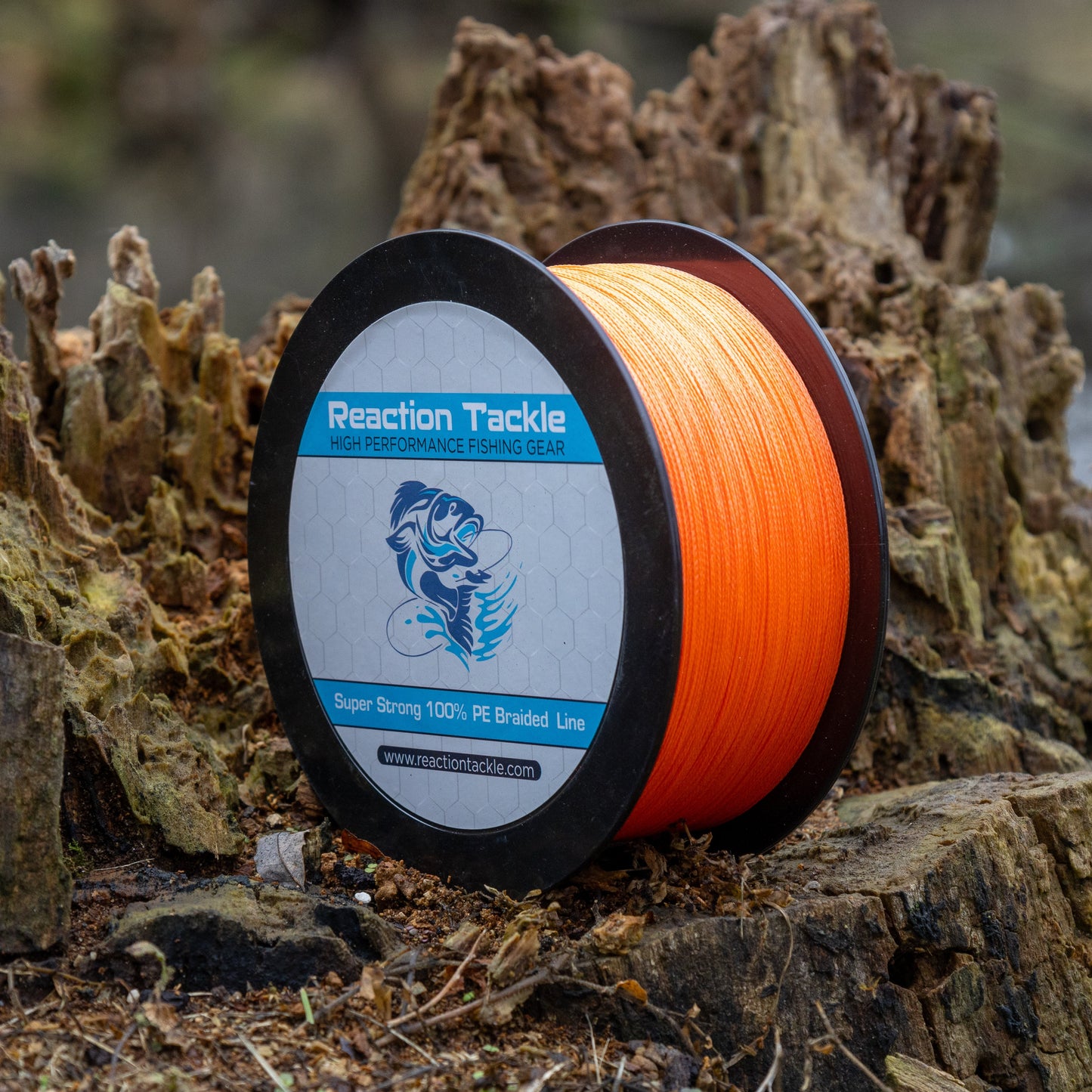 Reaction Tackle Braided Fishing Line - Hi-Vis Orange Reaction Tackle