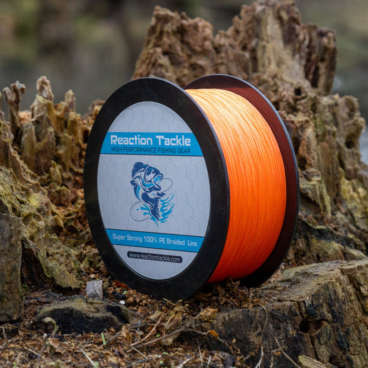 Reaction Tackle Braided Fishing Line - Hi-Vis Orange Reaction Tackle