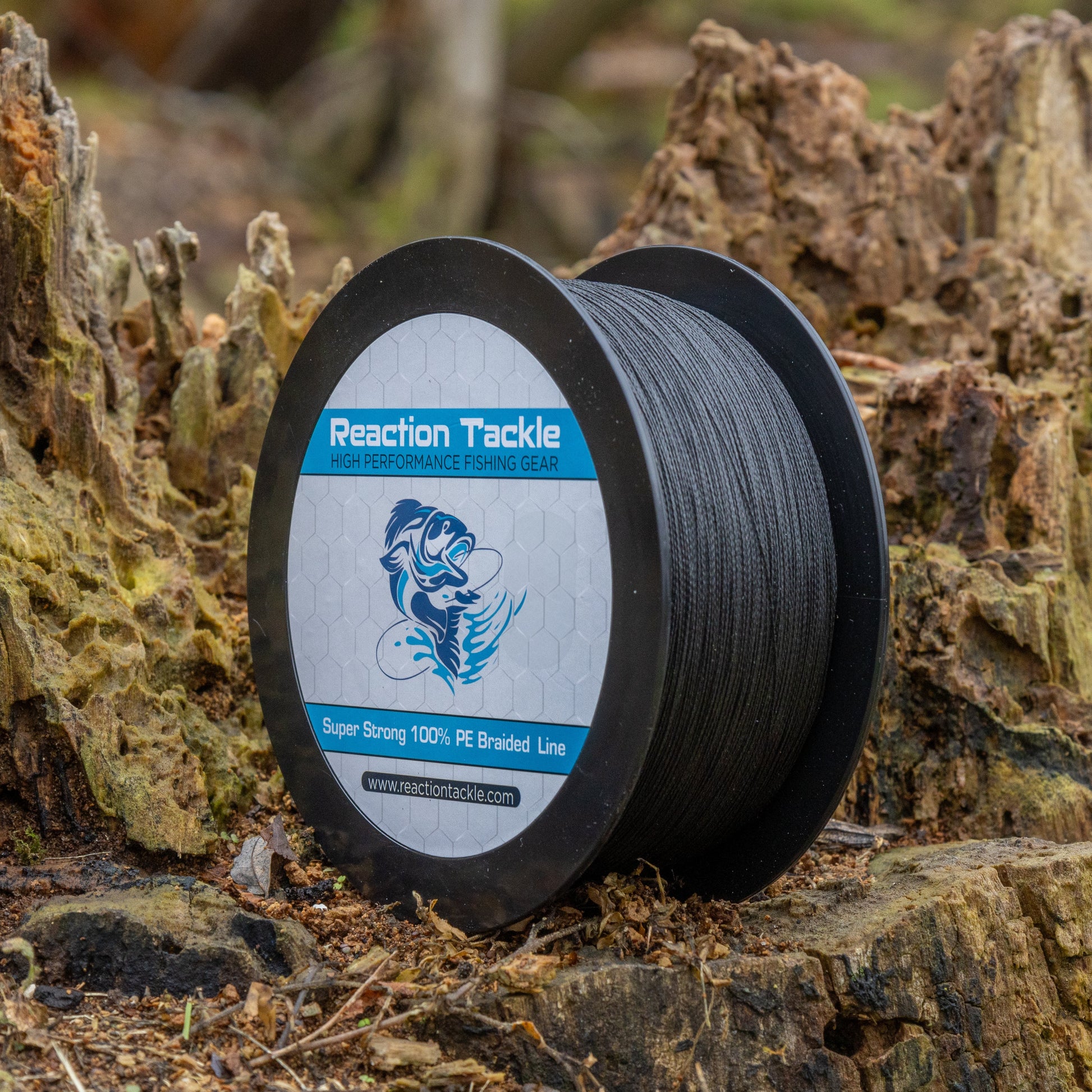 Reaction Tackle Braided Fishing Line - NO FADE Black Reaction Tackle