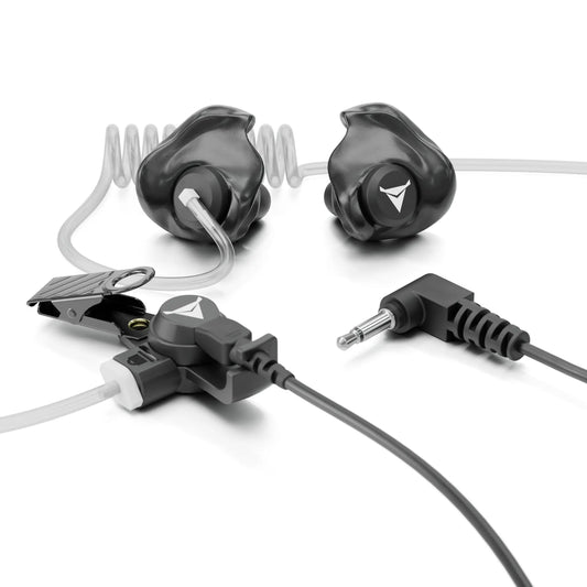 +Isolation Custom Molded Listen-Only Surveillance Acoustic Tube Headset
