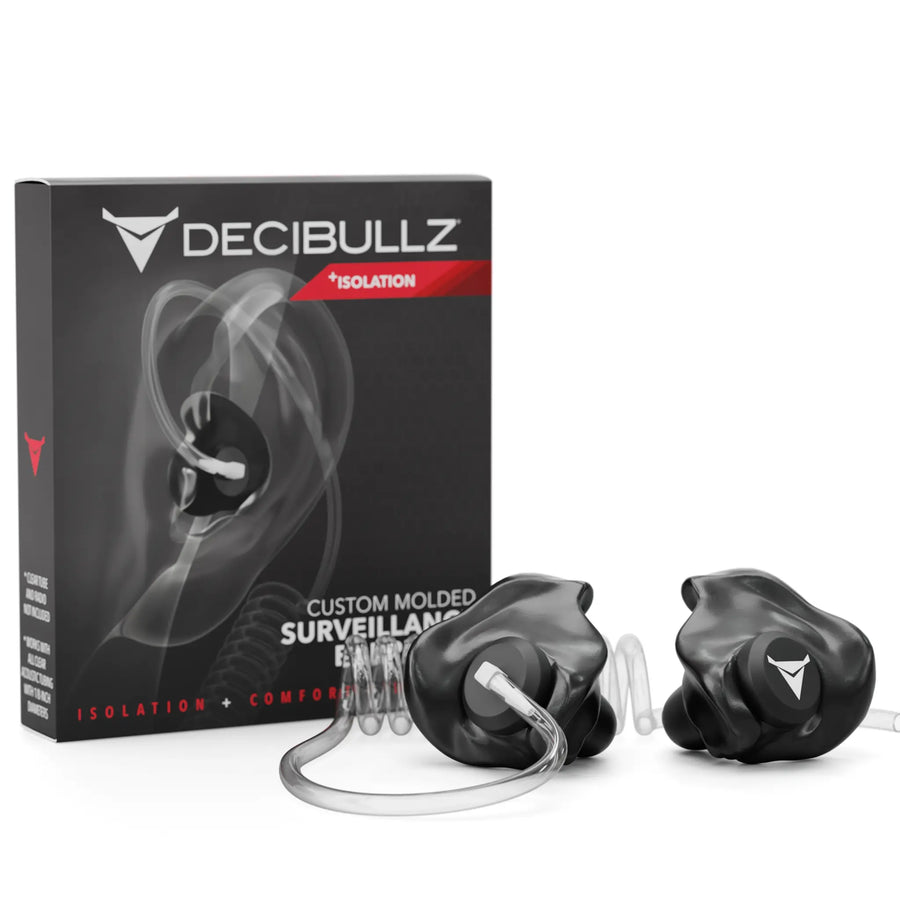 Custom Moldable Isolation Earpiece for Clear Tube, Radio, Surveillance, and Communication Headsets