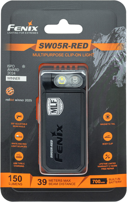 Fenix SW05R Multipurpose Clip-On Light with Red or UV Output