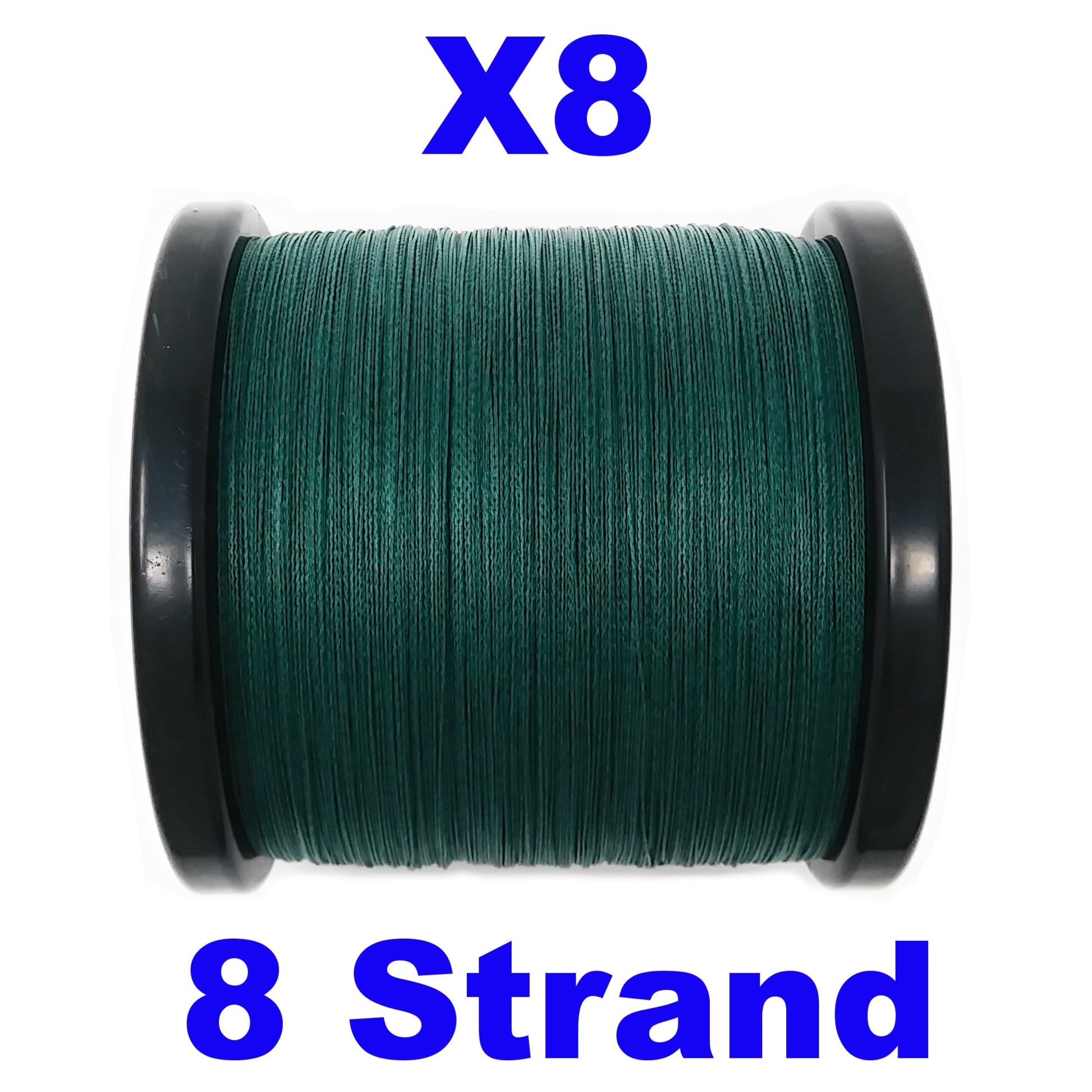 Reaction Tackle X8 Braided Fishing Line - Moss Green 8 Strand Reaction Tackle