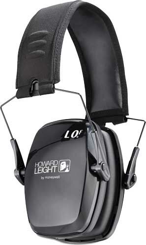 Howard Leight Leightning Folding Ear Muffs - NRR 23 Compact Hearing Protection Black