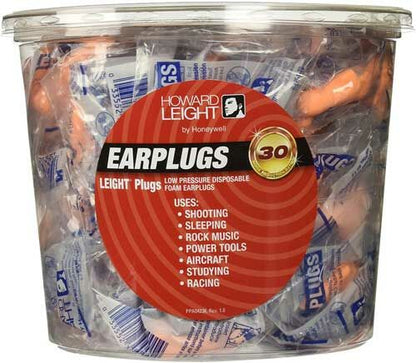 Howard Leight Leightplugs Disposable Ear Plugs - 100 Count Tub Hearing Protection