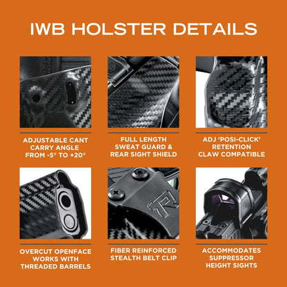 IWB Holster fits Glock 43X 43 Olight Baldr S/Mini