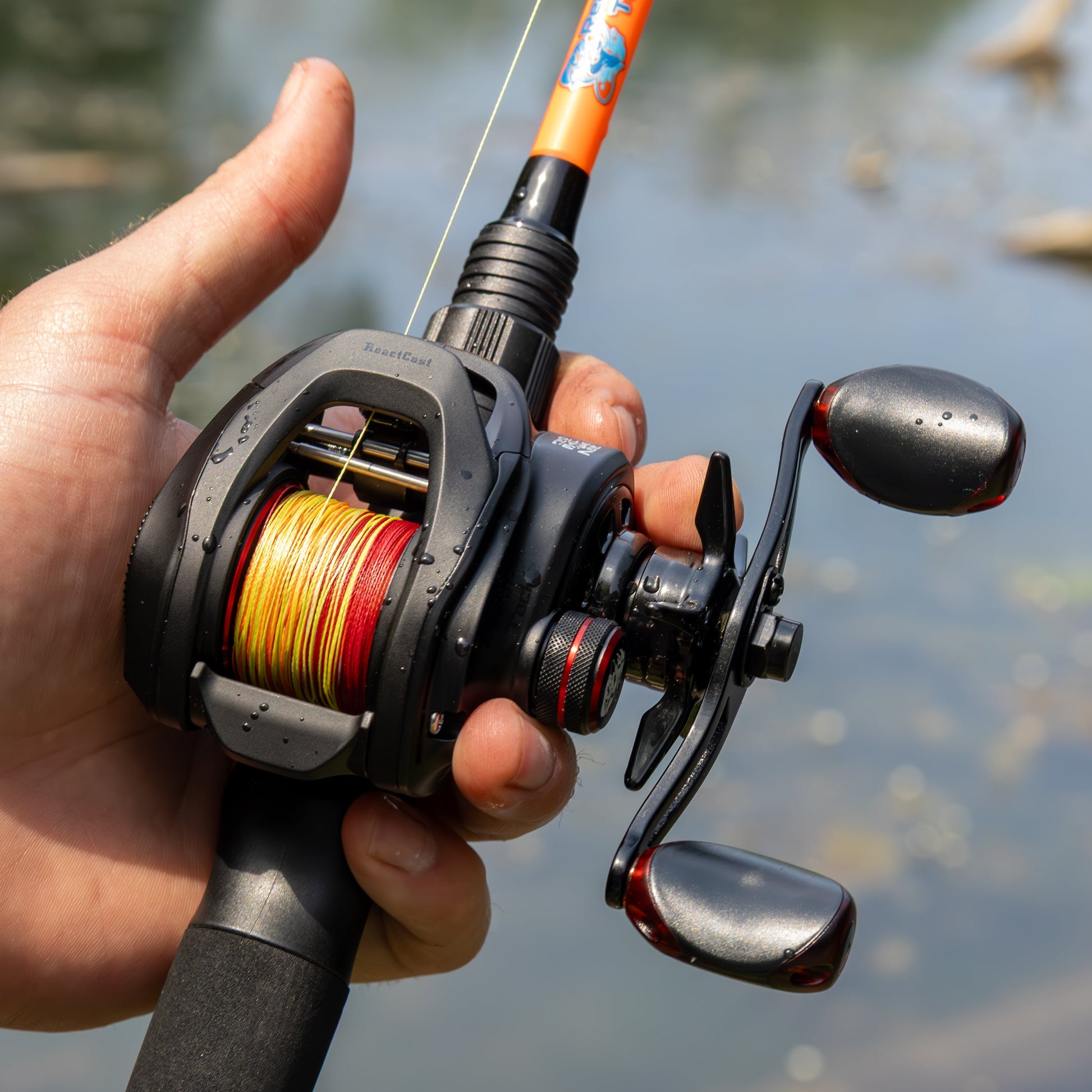 Reaction Tackle Braided Fishing Line - Fire Camo - NEW Reaction Tackle