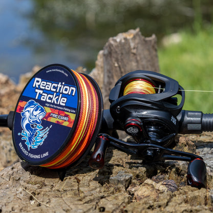 Reaction Tackle Braided Fishing Line - Fire Camo - NEW Reaction Tackle