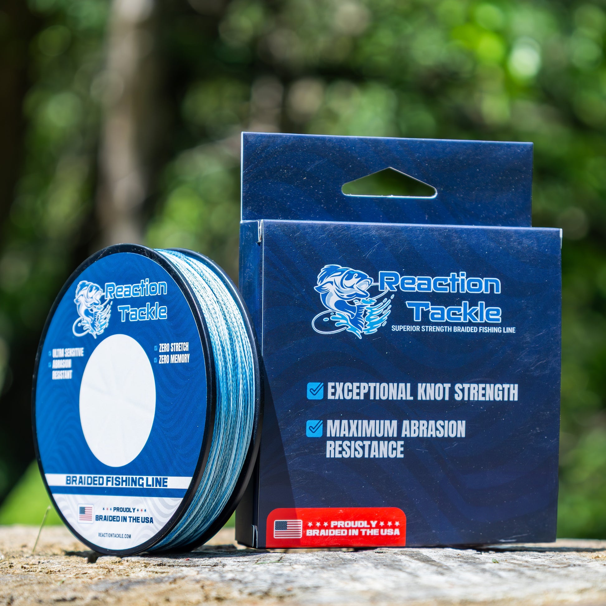 Reaction Tackle BRAIDED IN THE USA Fishing Line- 4X- NEW Reaction Tackle