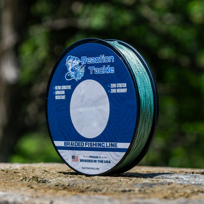 Reaction Tackle BRAIDED IN THE USA Fishing Line- 4X- NEW Reaction Tackle