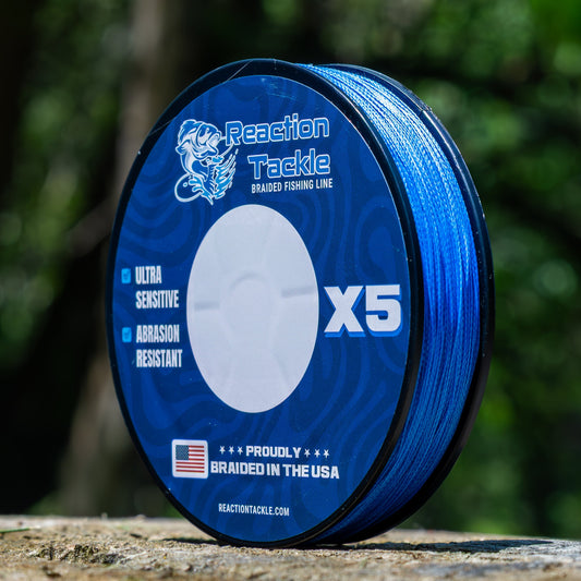 Reaction Tackle BRAIDED IN THE USA Fishing Line- 5X- NEW Reaction Tackle