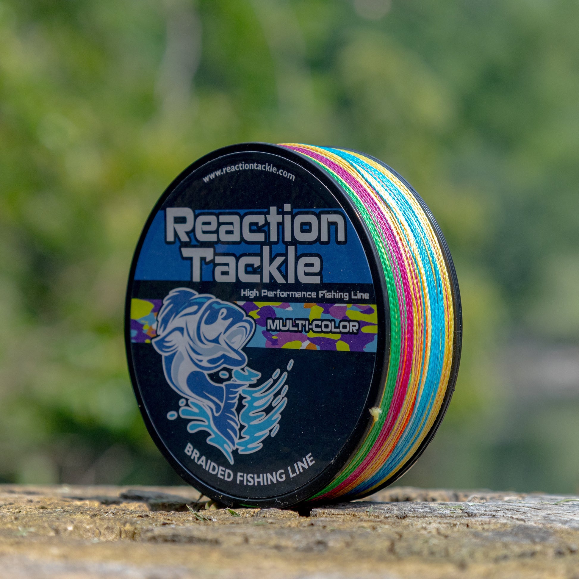 Reaction Tackle Braided Fishing Line - Multi-Color Reaction Tackle