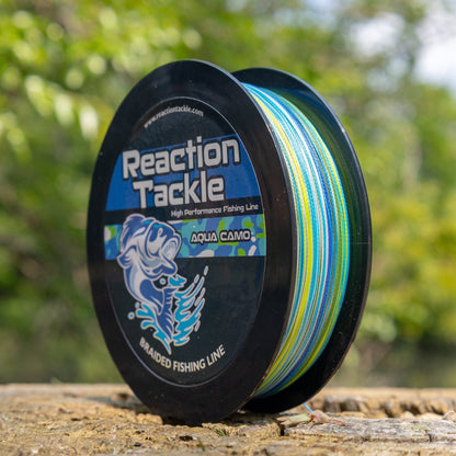 Reaction Tackle Braided Fishing Line - Aqua Camo Reaction Tackle