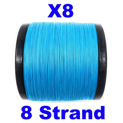 Reaction Tackle X8 Braided Fishing Line - Sea Blue 8 Strand Reaction Tackle