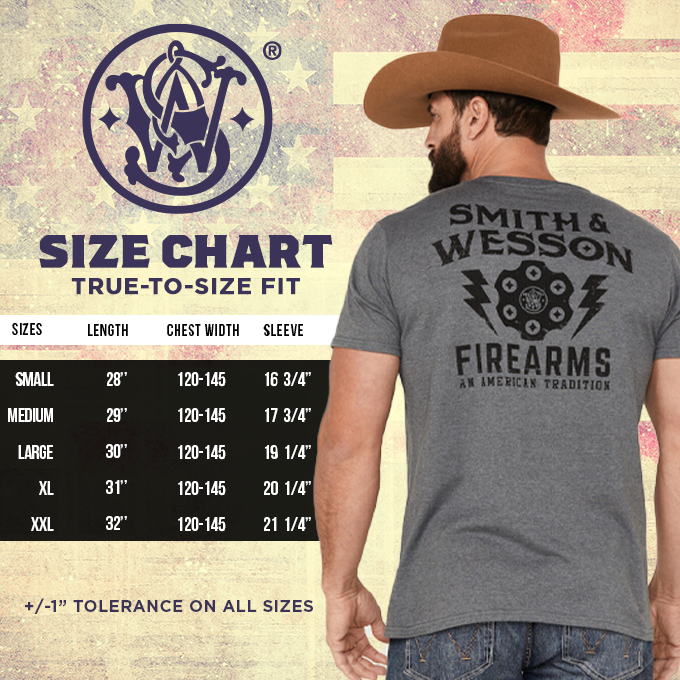 Smith & Wesson® Eagle Belt Buckle Premium Tee – Granite Grey