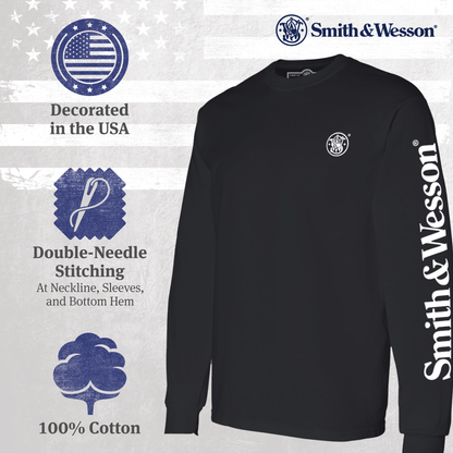 Smith & Wesson® Empowering Americans Long Sleeve Tee in Black
