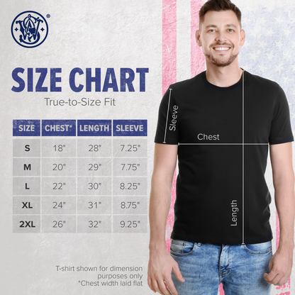 Smith & Wesson® Distressed Flag Premium Tee in Black
