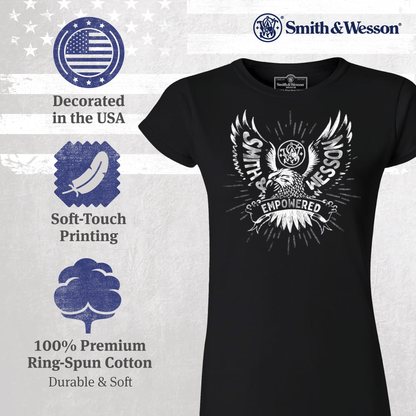 Smith & Wesson® Women's Filagree Reverse Fill Logo Premium Tee in Iceberg