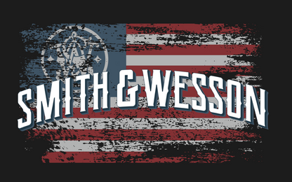 Smith & Wesson® Distressed Flag Premium Tee in Black