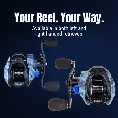 Reaction Tackle Baitcasting Fishing Reel- StreamX Edition- 7.5:1 gear ratio - NEW Reaction Tackle